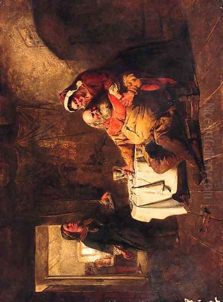 Falstaff in a Tavern Oil Painting by Charles Landseer