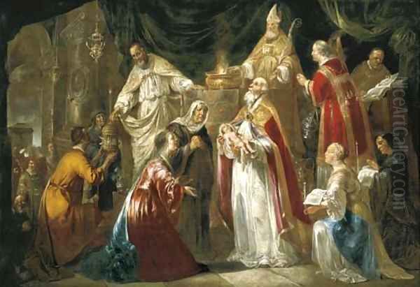 The Presentation of the Christ Child to Simeon Oil Painting by Paulus Lesire