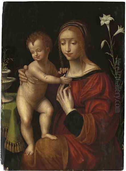 The Virgin and Child Oil Painting by Bernardino Luini