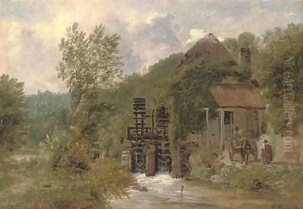 The old watermill Oil Painting by Frederick Richard Lee