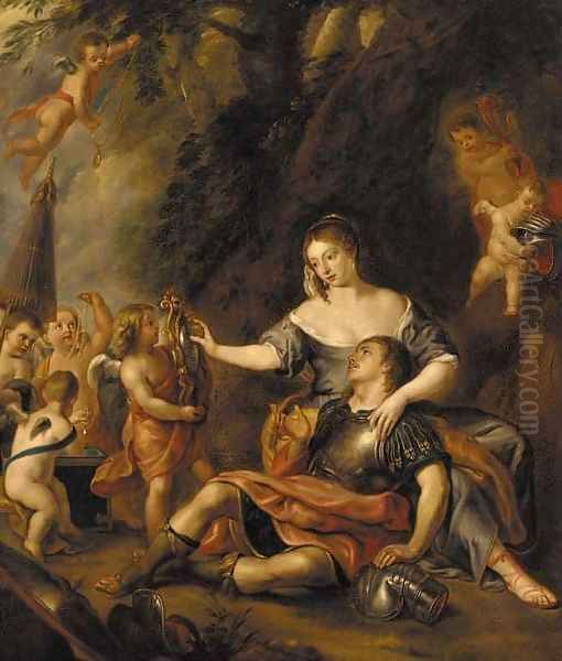 Rinaldo and Armida Oil Painting by Jacob van Loo