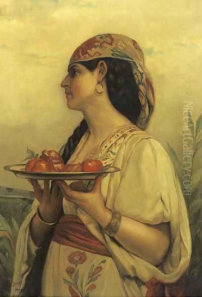 Ragazza Napolitana Oil Painting by Jules Joseph Lefebvre