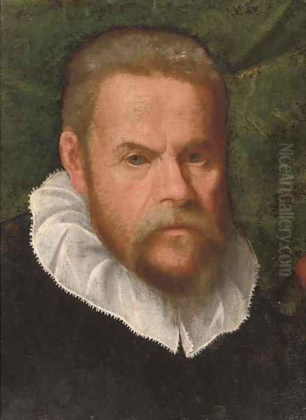 Portrait of a gentleman Oil Painting by Lorenzo Lotto