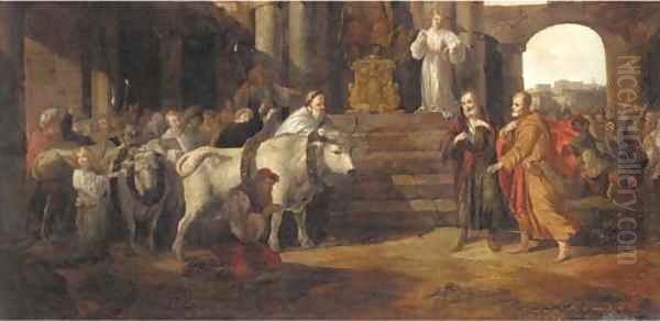 Saints Paul and Barnabas at Lystra Oil Painting by Pieter Lastman