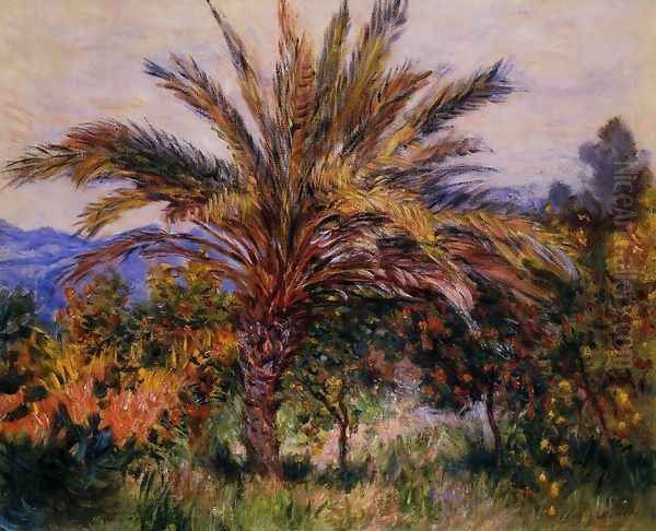 A Palm Tree At Bordighera Oil Painting by Claude Oscar Monet