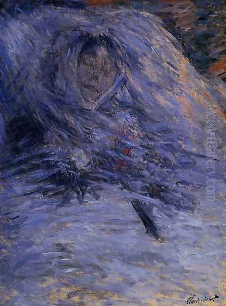 Camille Monet On Her Deathbed Oil Painting by Claude Oscar Monet