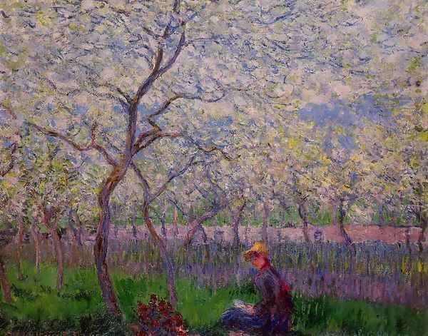 An Orchard In Spring Oil Painting by Claude Oscar Monet