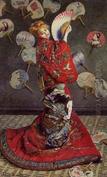 Camille Monet In Japanese Costume Oil Painting by Claude Oscar Monet