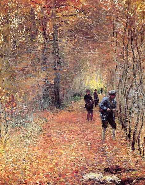 Hunting Aka The Shoot Oil Painting by Claude Oscar Monet