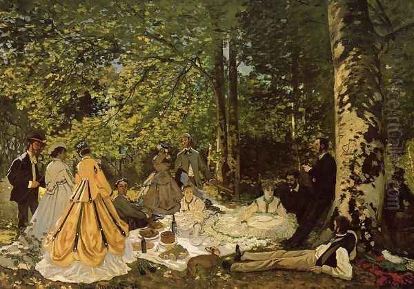 Luncheon on the Grass Oil Painting by Claude Oscar Monet