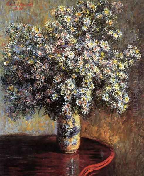 Asters Oil Painting by Claude Oscar Monet