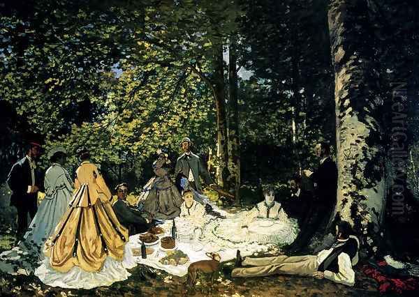 Dejeuner Sur L'Herbe A Chailly Oil Painting by Claude Oscar Monet