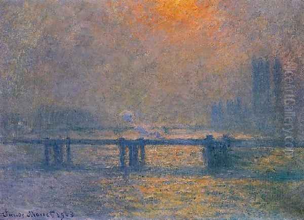 Charing Cross Bridge The Thames Oil Painting by Claude Oscar Monet