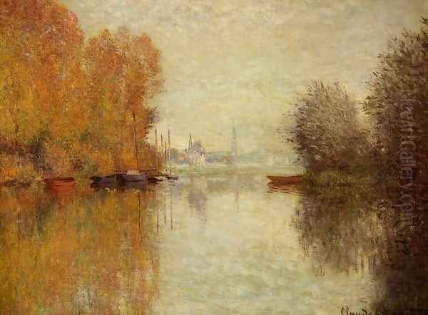 Autumn On The Seine At Argenteuil Oil Painting by Claude Oscar Monet