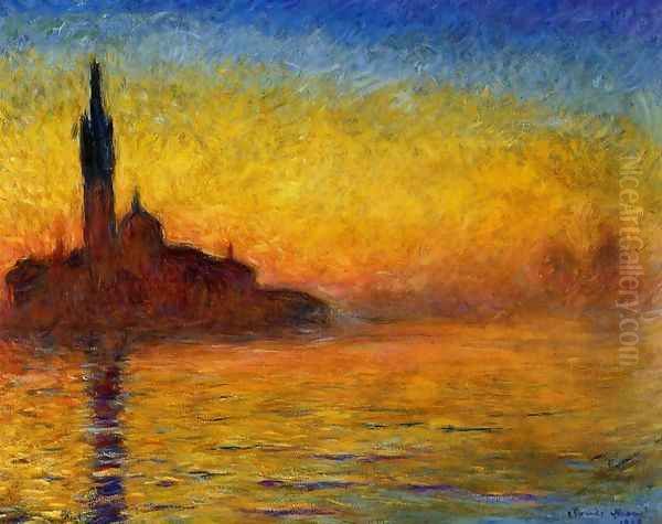 Twilight Venice Oil Painting by Claude Oscar Monet