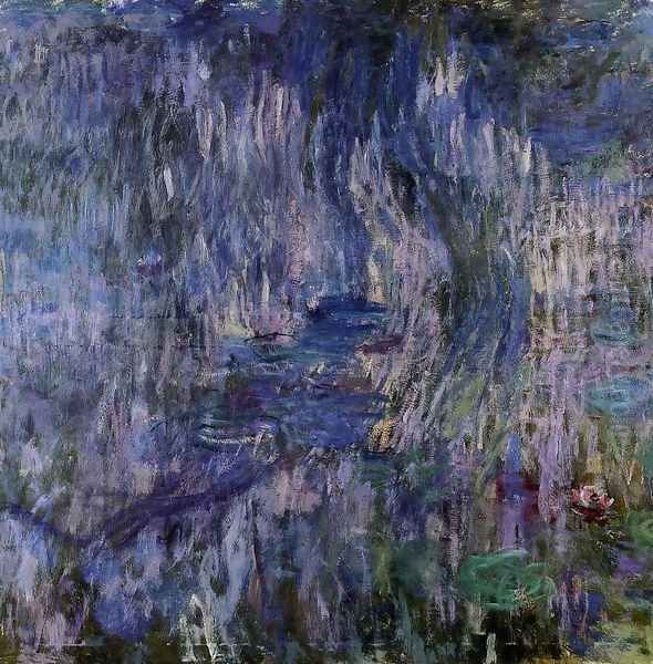 Water-Lilies, Reflection of a Weeping Willow Oil Painting by Claude Oscar Monet