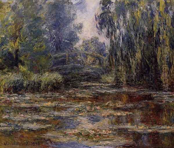 The Water-Lily Pond and Bridge Oil Painting by Claude Oscar Monet