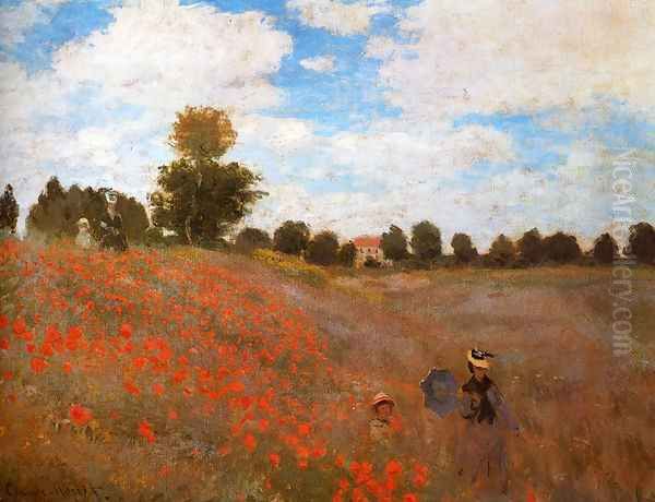 Wild Poppies, Near Argenteuil Oil Painting by Claude Oscar Monet