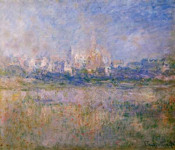 Vetheuil In The Fog Oil Painting by Claude Oscar Monet