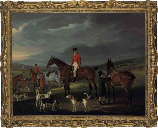 The Honorable George Petre With The Quorn At Rolleston Oil Painting by John Snr Ferneley