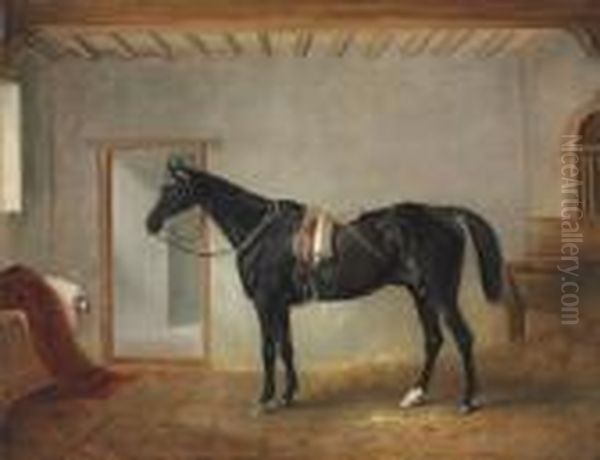 Soldier Boy In A Stable Oil Painting by John Snr Ferneley