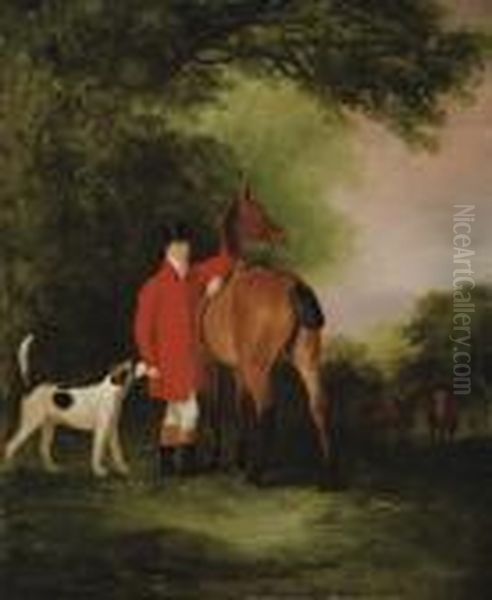 Portrait Of Lord Lismore In A Hunting Coat Oil Painting by John Snr Ferneley