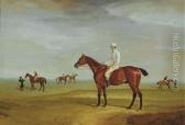 Captain Horatio Ross On Clinker Oil Painting by John Snr Ferneley