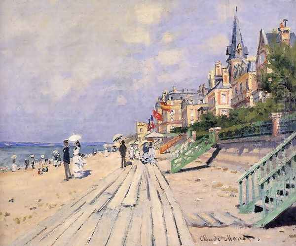 The Boardwalk At Trouville Oil Painting by Claude Oscar Monet