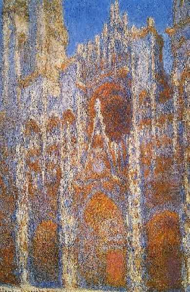 Rouen Cathedral Sunlight Effect Oil Painting by Claude Oscar Monet