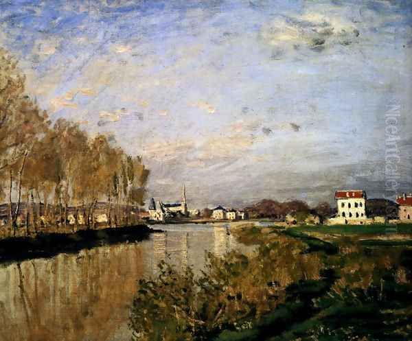 The Seine At Argenteuil, 1873 Oil Painting by Claude Oscar Monet