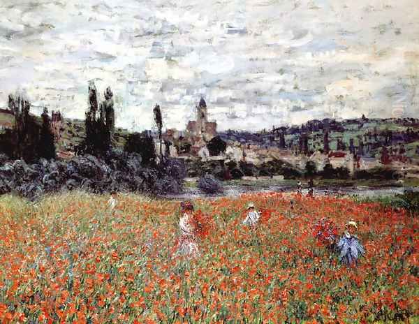 Poppies Near Vetheuil Oil Painting by Claude Oscar Monet