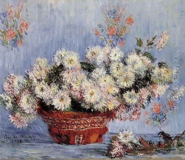 Chrysanthemums2 Oil Painting by Claude Oscar Monet