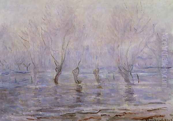 Flood At Giverny Oil Painting by Claude Oscar Monet