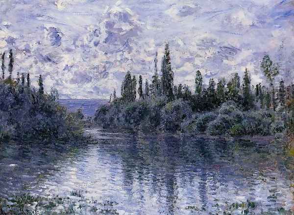 Arm Of The Seine Near Vetheuil Oil Painting by Claude Oscar Monet