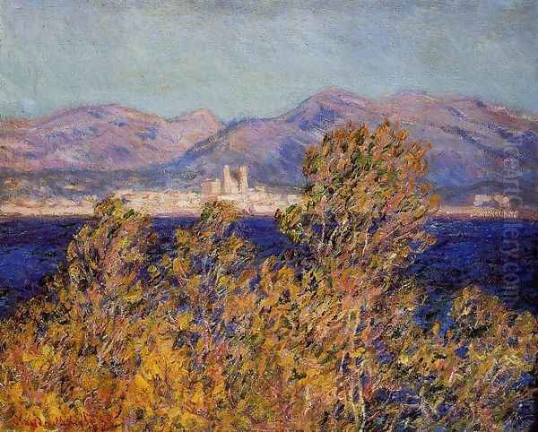 Antibes Seen From The Cape Mistral Wind Oil Painting by Claude Oscar Monet