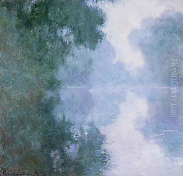 Arm Of The Seine Near Giverny In The Fog2 Oil Painting by Claude Oscar Monet