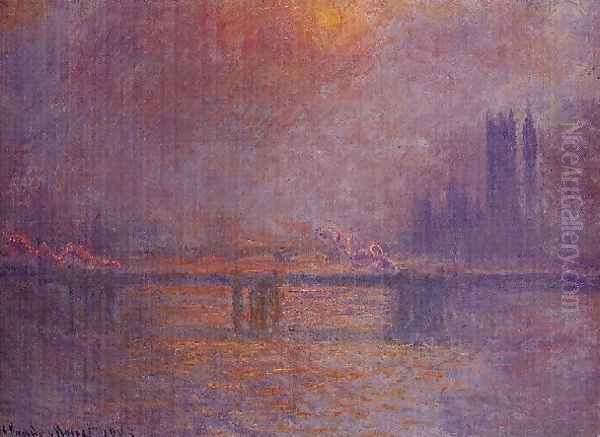 Charing Cross Bridge The Thames2 Oil Painting by Claude Oscar Monet