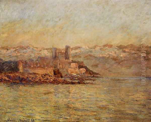 Antibes And The Maritime Alps Oil Painting by Claude Oscar Monet