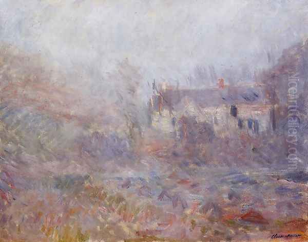 Houses At Falaise In The Fog Oil Painting by Claude Oscar Monet