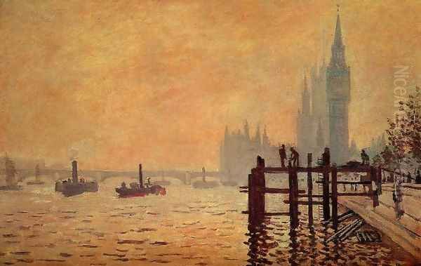 The Thames Below Westminster Oil Painting by Claude Oscar Monet