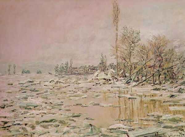 Break-Up of the Ice Oil Painting by Claude Oscar Monet