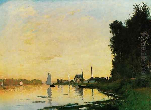 Argenteuil, Late Afternoon Oil Painting by Claude Oscar Monet