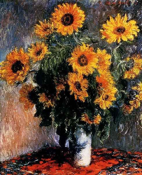 Sunflowers Oil Painting by Claude Oscar Monet