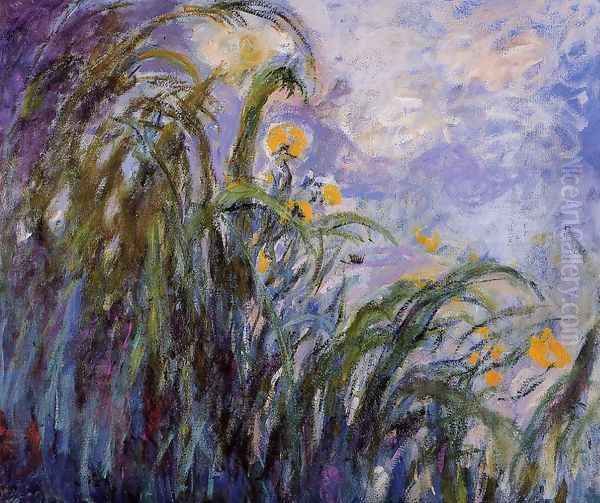 Yellow Irises3 Oil Painting by Claude Oscar Monet