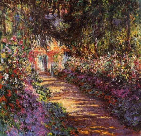 The Flowered Garden Oil Painting by Claude Oscar Monet