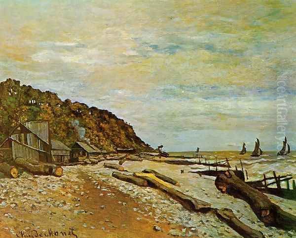 Boatyard Near Honfleur Oil Painting by Claude Oscar Monet