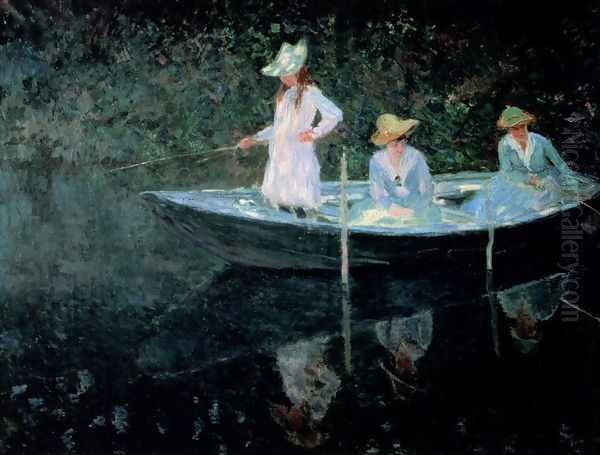 In The Rowing Boat Oil Painting by Claude Oscar Monet