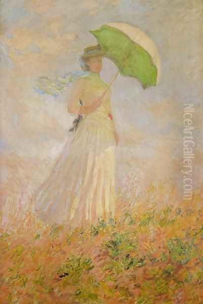 Lady with a Parasol Oil Painting by Claude Oscar Monet