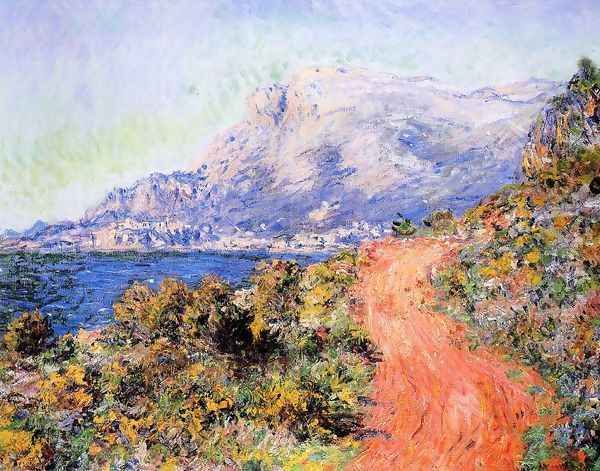 The Red Road Near Menton Oil Painting by Claude Oscar Monet