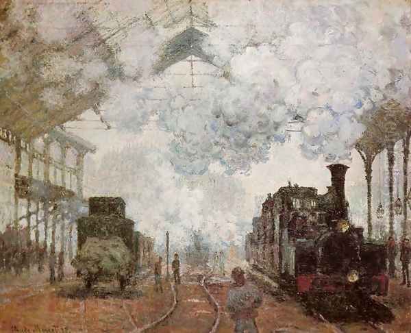 Gare Saint-Lazare Oil Painting by Claude Oscar Monet